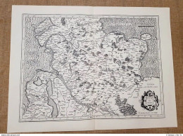 Mappa O Carta Geografica Holsatia Ducatus Anno 1611 Mercatore Ristampa - Carte Geographique