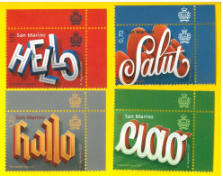 SAN MARINO 2020 Francobolli AUGURALI - SALUTI - CIAO Serie 4 Valori - New Set - Unused Stamps