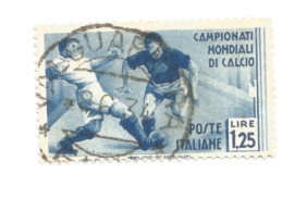 (REGNO D'ITALIA) 1934, CAMPIONATO MONDIALE DI CALCIO 1,25L - 1 Francobollo Usato, Annullo A Cerchio In Corso Di Validità - Gebraucht