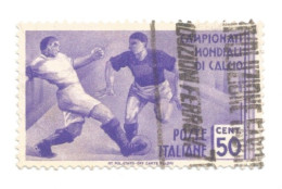 (REGNO D'ITALIA) 1934, CAMPIONATO MONDIALE DI CALCIO, 50c - 1 Francobollo Usato, Annullo Da Periziare - Oblitérés