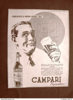 Pubblicità D'epoca Del 1940 Aperitivo Campari Completa Il Vostro Piccolo Bar - Autres & Non Classés