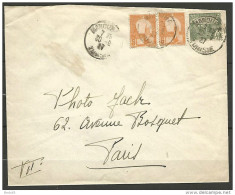 LETTRE  DE MANOUBA 1927 AVEC N° 70 ET 104 - Cartas & Documentos