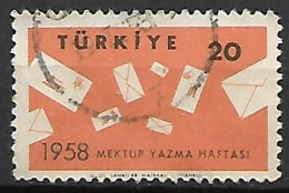 TURQUIE    -    1958.   Y&T N° 1411 Oblitéré.   Journée Du Timbre - Usados