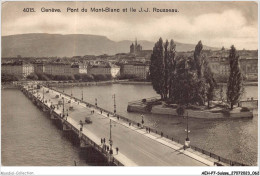 AEHP7-0563- SUISSE - GENEVE - PONT DU MONT-BLANC ET ILE J-J-ROUSSEAU  - Genève