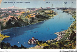 AEHP4-0277- SUISSE - LAC LEMAN - CHILLON ET PANORAMA DU LEMAN  - Lago Lemán