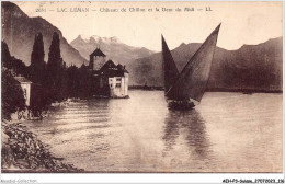 AEHP3-0251- SUISSE - LAC LEMAN - CHÂTEAU DE CHILLON ET LA DENT DU MIDI  - Lago Lemano