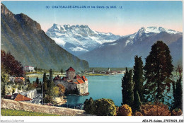 AEHP3-0258- SUISSE - CHATEAU-DE-CHILLON ET LES DENTS DU MIDI  - Veytaux