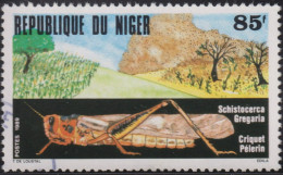 1989 Niger ° Mi:NE 1074, Sn:NE 805, Yt:NE 779, Sg:NE 1175, Schistocerca Gregaria, Heuschrecke - Níger (1960-...)