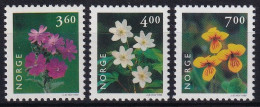 MiNr. 1303 - 1305 Norwegen 1999, 2. Jan. Freimarken: Einheimische Pflanzen - Postfrisch/**/MNH - Unused Stamps