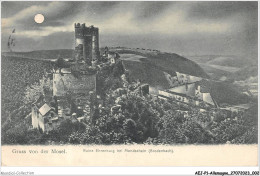 AEJP1-0002 - ALLEMAGNE - GRUSS VON DER MOSEL - RUINE EHRENBURG BEI MONDSCHEIN - Mayen