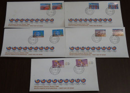 Greece 1988 Seoul Olympic Games Imperforated+Perf Unofficial FDC VF - FDC