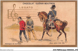 AHHP8-1590 - CHROMOS - CHOCOLAT-GUERIN-BOUTRON - PARIS - Musique En Actions  - Deux Amis Tres Lies - 10,5 X 7cm - Guérin-Boutron