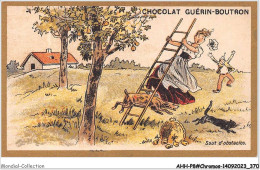 AHHP8-1586 - CHROMOS - CHOCOLAT-GUERIN-BOUTRON - PARIS - Saut D'obstacles - 10,5 X 7cm - Guérin-Boutron