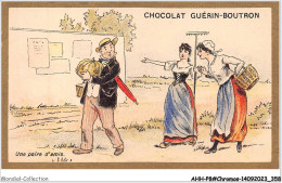 AHHP8-1580 - CHROMOS - CHOCOLAT-GUERIN-BOUTRON - PARIS - Une Paire D'amis - 10,5 X 7cm - Guérin-Boutron