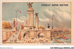 AHHP8-1542 - CHROMOS - CHOCOLAT-GUERIN-BOUTRON - PARIS - Pont Alexandre III - Vue De La Berge - 10,5 X 7cm - Guérin-Boutron