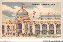 AHHP8-1559 - CHROMOS - CHOCOLAT-GUERIN-BOUTRON - PARIS - Champ De Mars - Palais Des Fils - Tissus Et Veteme - 10,5 X 7cm - Guérin-Boutron