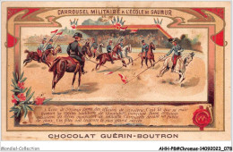 AHHP8-1440 - CHROMOS - CHOCOLAT-GUERIN-BOUTRON - PARIS - Carrousel Militaire A L'ecole De Saumur - 10,5 X 7cm - Guerin Boutron