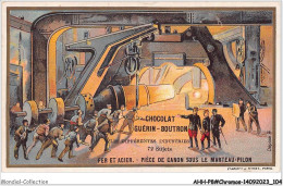 AHHP8-1453 - CHROMOS - CHOCOLAT-GUERIN-BOUTRON - PARIS - Fer Aet Acier -piece De Canon Sous Le Martrau-pilo - 10,5 X 7cm - Guérin-Boutron