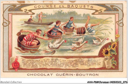 AHHP8-1439 - CHROMOS - CHOCOLAT-GUERIN-BOUTRON - PARIS - Course En Baquets - 10,5 X 7cm - Guérin-Boutron