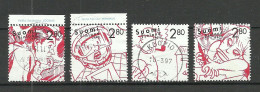 FINNLAND Finland 1996 Michel 1359 - 1360 & 1361 & 1364 O Comics - Oblitérés