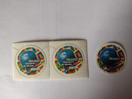 FRANCE 98 CHAMPION DU MONDE Drie Ongebruikte Postzegels - Collectors