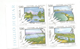 (REPUBBLICA ITALIANA) 1987, SALVARE LA NATURA - Quartina Usata - 1981-90: Oblitérés