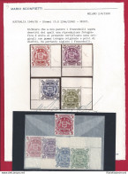 1949-50 AUSTRALIA, Unificato N. 221/224+221a, Stemmi, 5 Valori MNH** - Altri & Non Classificati