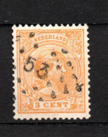 Nederland 1891 Zegel 34 Wilhelmina (dun Plekje) Met Puntstempel 53 (Den Helder) - Usados