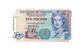 Guernsey 10 Pounds ND1996 QEII P-57 UNC - Guernesey