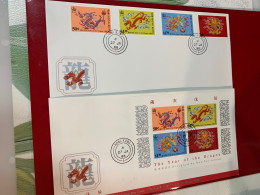 Hong Kong Stamp FDC New Year Dragon  1988 - Neufs