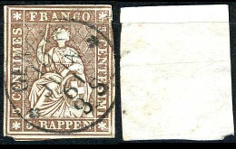 Suisse Oblitéré N°26a (fil De Soie Jaune), Qualité Beau - Used Stamps