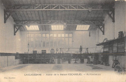 CPA 11 CARCASSONNE / ATELIER DE LA MAISON ESCARGUEL / AUTOMOBILES / Cpa Rare - Carcassonne