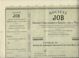 L’INCROYABLE HISTOIRE DE LA PAPETERIE JOB REPRISE Par Bolloré Et VOIR LA SUITE ACTION VIERGE Société Job VOIR HISTORIQ - Industrie