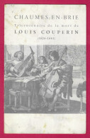 Dépliant Trois Volets Relatif Au Tricentenaire De La Mort De François Couperin - Seine Et Marne - Chaumes En Brie - Collections