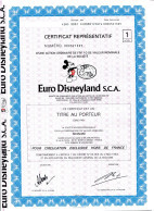 EURO DISNEYLAND; Certificat Représentatif - Bank & Insurance