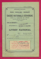 Livret De La Caisse Nationale D'Épargne Ouvert En 1951 - Seine Et Marne - Châtenay Sur Seine - Banca & Assicurazione