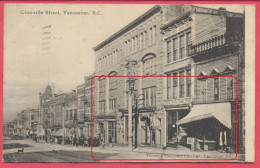 Vancouver - Canada : Granville Street - Rue Animée - Belle Philathélie - Cachet De 1907. - Vancouver