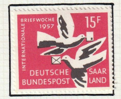 SARRE - Semaine Internationale De La Lettre, Oiseaux - Y&T N° 390 - 1957 - MH - Unused Stamps