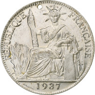 Indochine Française, 20 Cents, 1937, Paris, Argent, SUP - Otros & Sin Clasificación