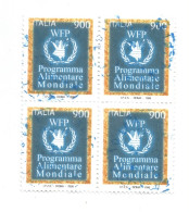 (REPUBBLICA ITALIANA) 1998, PROGRAMMA ALIMENTARE MONDIALE - Quartina Usata - 1991-00: Used