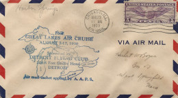 USA 1930 Chicago First Great Lakes Air Cruise Flight Cover - 1c. 1918-1940 Storia Postale