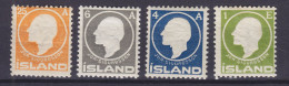 Iceland 1911 Mi. 63, 64-65, 68, 1 Aur, 4 Aur, 6 Aur, 25 Aur Jón Sigurdsson, MH* (2 Scans) - Nuovi