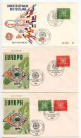 Germany, West 1963 3 FDCs Scott 867-868 Europa - 1961-1970