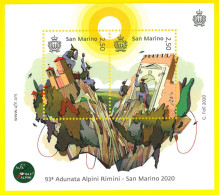 SAN MARINO 2020 Foglietto 93° ADUNATA ALPINI RIMINI - BF NUOVO - New Sheet - Neufs