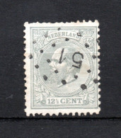 Nederland 1872 Zegel 22 Wilhelm III (dun Plekje) Met Puntstempel 51 (Heerenveen) - Used Stamps
