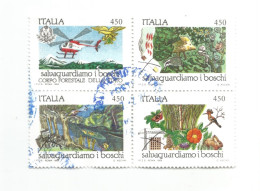 (REPUBBLICA ITALIANA) 1984, SALVAGUARDIA DELLA NATURA - Blocco Di 4 Francobolli Usato - 1981-90: Usados