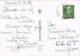 54486. Postal MONASTERIO VALLE De Los CAIDOS (Madrid) 1966. Vista De La Santa Cruz - Briefe U. Dokumente