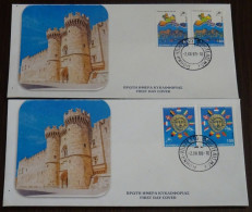 Greece 1988 European Council Imperforated+Perf Unofficial FDC VF - FDC