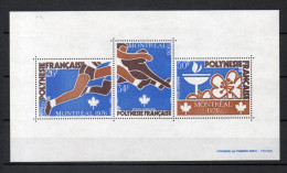 POLYNESIE  BLOC  N°  3   NEUF SANS CHARNIERE COTE  110.00€   SPORT JEUX OLYMPIQUES MONTREAL - Blocks & Kleinbögen