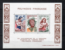 POLYNESIE  BLOC  N°  4   NEUF SANS CHARNIERE COTE  20.00€  FEMME HOMME - Blocchi & Foglietti